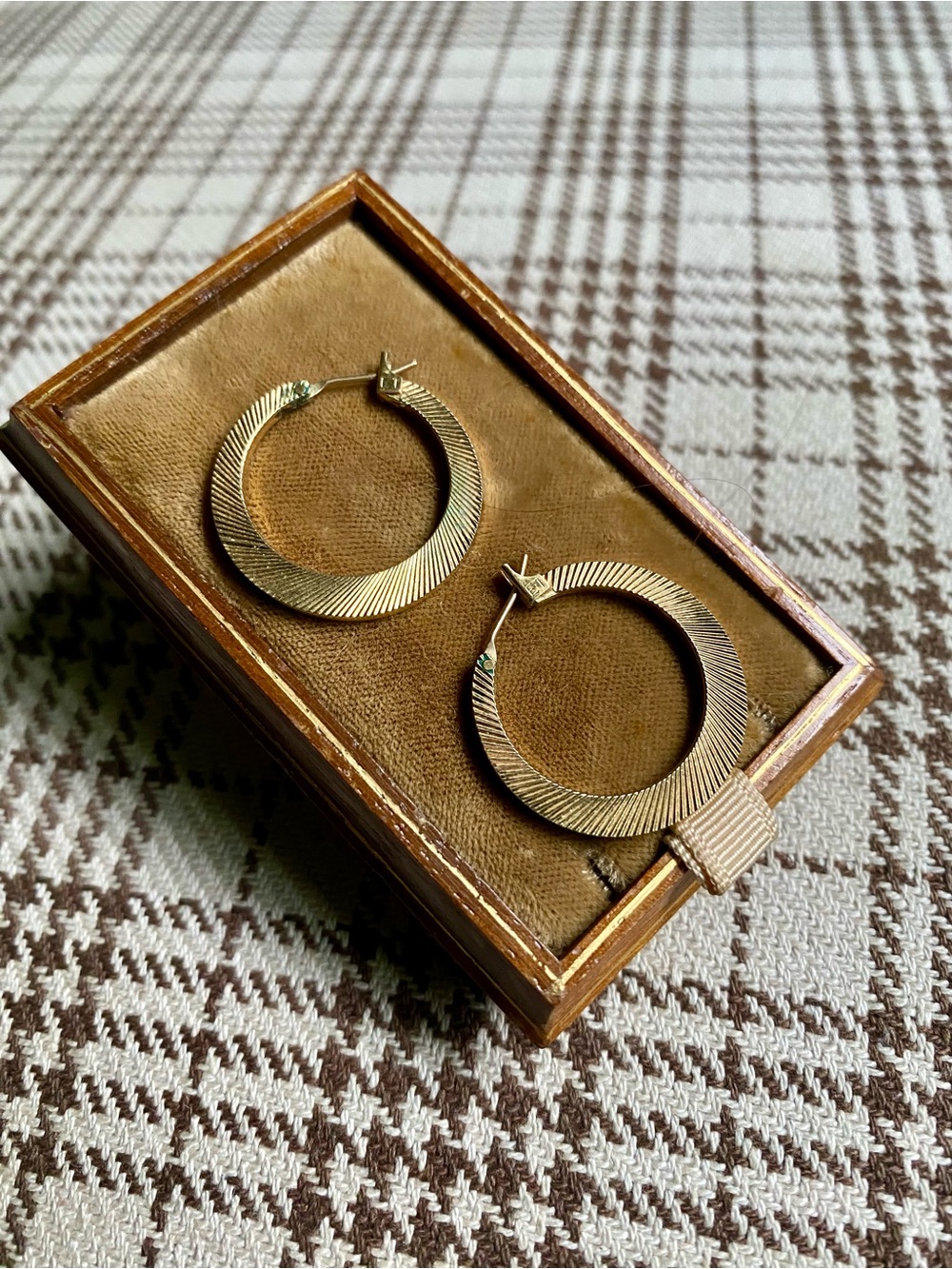 Gold-Tone Textured Hoop Earrings - Women Jewelry